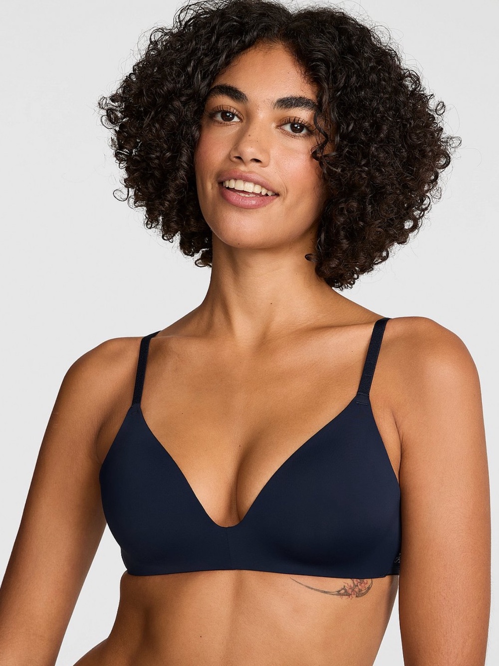 PINK Where Everywhere Lightly Lined Wireless Bra - Navy